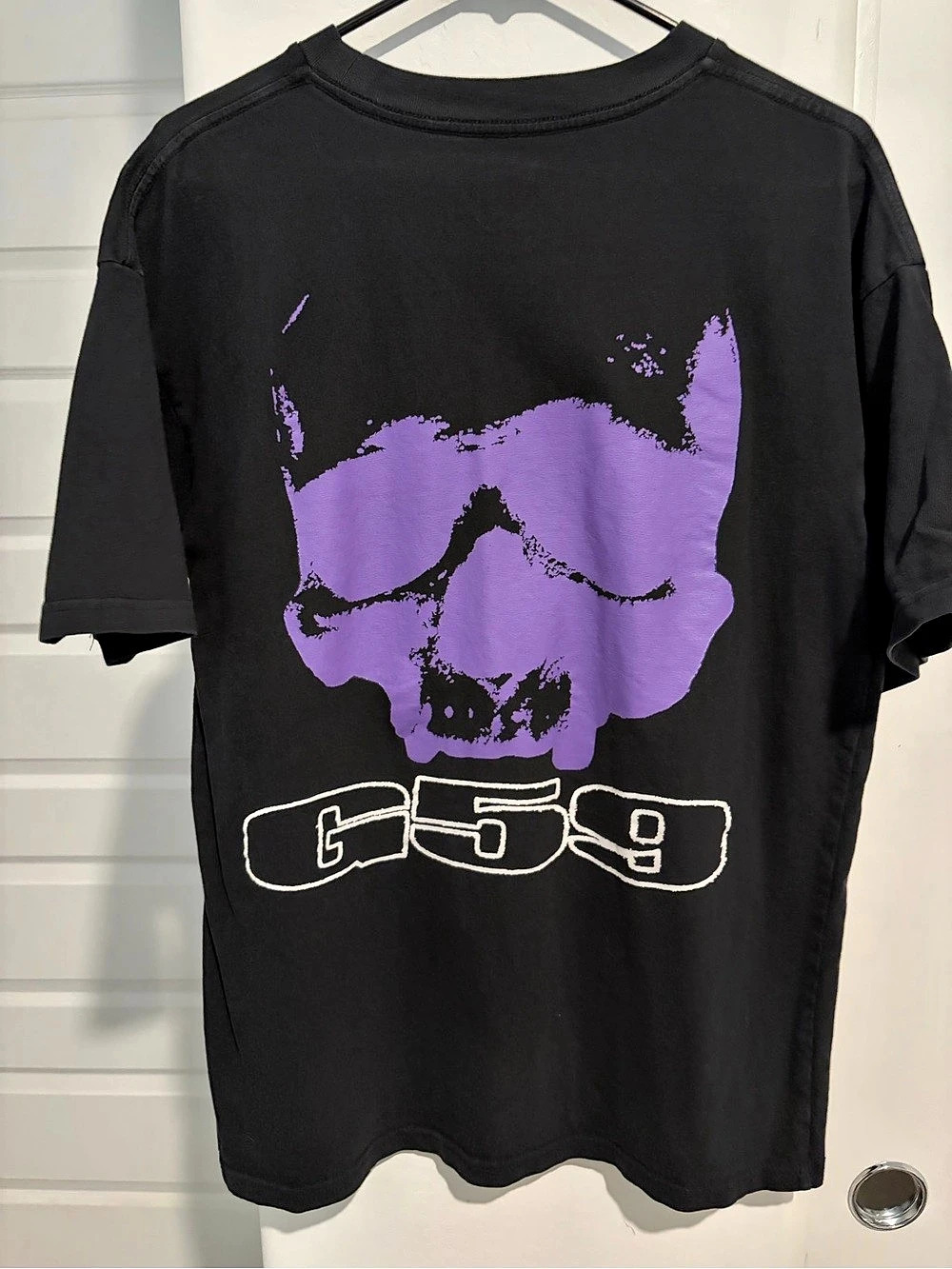 G59 Records G59 Skull Logo T-Shirt Black & Purple Large